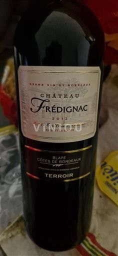 Bordeaux Blaye-côtes-de-bordeaux Château Frédignac Terroir 2012