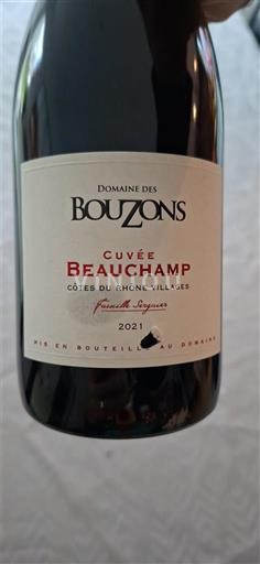 Rhône Valley Côtes du Rhône Villages Domaine S Bouzons Beauchamp 2021