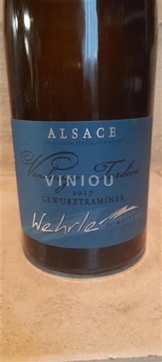 Alsace Domaine Wehrlé Vendange Tardive Gewurztraminer 2017