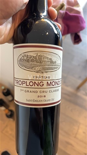 Bordeaux Saint-Émilion Grand Cru Premier Grand Cru Classé Château Troplong Mondot 2018