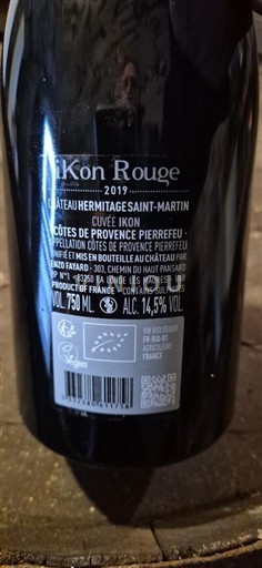 Provansa Ni doloceno Château Hermitage Saint-Martin Ikon Rouge 2019