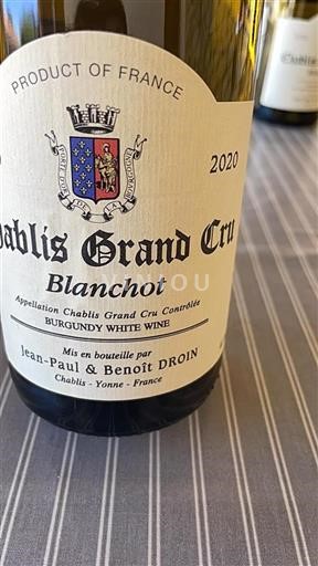 Bourgogne Chablis Grand Cru Jean-Paul & Benoît Droin Blanchot 2020
