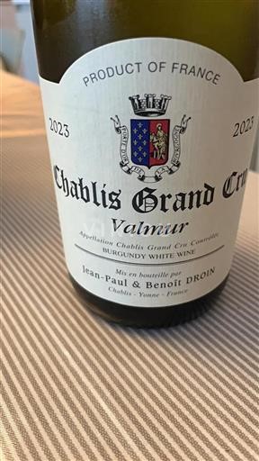 Bourgogne Chablis Grand Cru Jean-Paul & Benoît Droin Valmur 2023