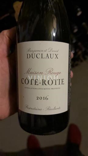 Rona dolina Côte-rôtie Duclaux Maison Rouge 2016