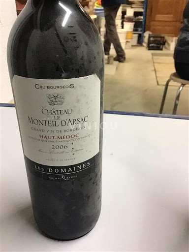 Bordeaux Haut-Médoc Château Le Monteil d'Arsac 2006