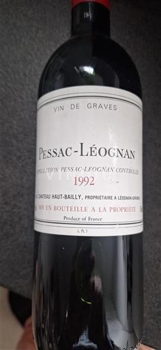 Burdeos Pessac-Léognan Château Haut-Bailly 1992