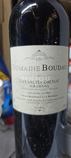 Roussillon Rivesaltes Domaine Boudau Rivesaltes Grenat sur Grains 2020