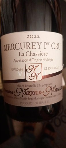 Burgund Mercurey Premier Cru Domaine Narjoux-Normand La Chassière 2022