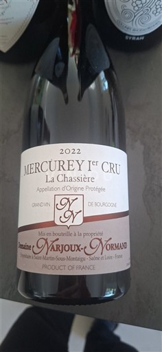 Bourgondië Mercurey Premier Cru Domaine Narjoux-Normand La Chassière 2022