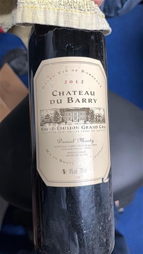 Vini Rouge sec Château Barry 2012 Francia Bordeaux Saint-Émilion Grand Cru AOC Grand Cru