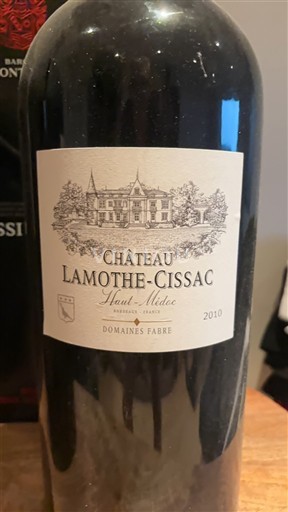 Bordeaux Haut-Médoc Château Lamothe-Cissac 2010
