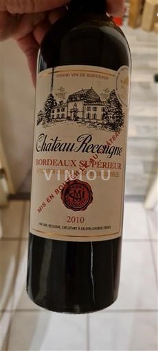 Bordeaux Bordeaux supérieur Château Recougne 2010