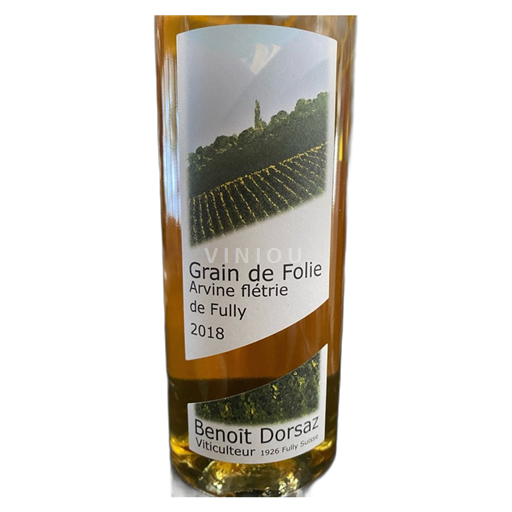 Valais Valais AOC Benoît Dorsaz Grain de Folie Arvine flétrie de Fully 2018