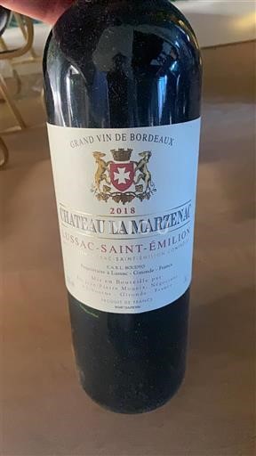 Bordéus Lussac-Saint-Émilion Château La Marzelle 2018