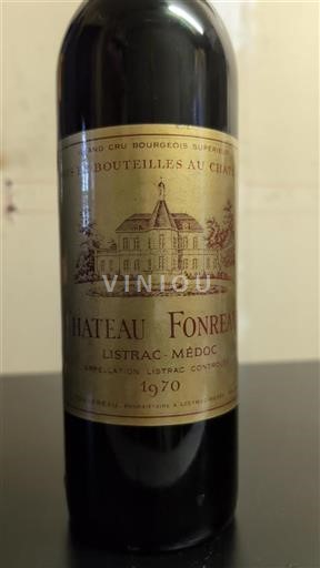 Bordeaux Listrac-Médoc Cru Bourgeois Supérieur Château Fonréaud 1970