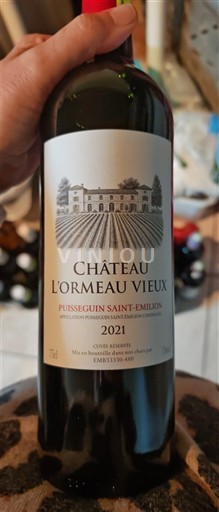 Bordo Писеген-Сент-Емилион Château L’Ormeau Vieux 2021