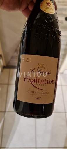 Rhônen laakso Côtes-du-rhône Les Colombes Exaltation Corsée 2015