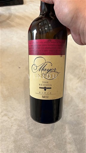 La Rioja Rioja Mayor de Ondarre Reserva 2008