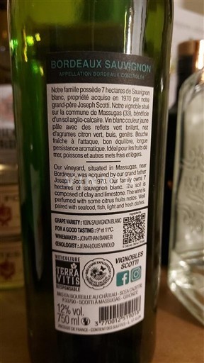 Bordeaux Vignobles Scotti Bordeaux Sauvignon 2024