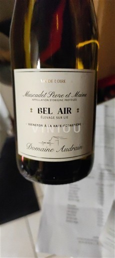 Vallée de la Loire Muscadet-sèvre-et-maine Domaine Audrain Bel Air 2024