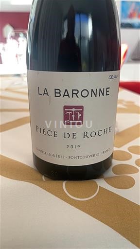 Languedoc Corbières La Baronne Pièce de Roche 2019