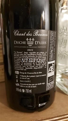 Rhône Valley Duché d'Uzès Les Vignes de l'Arque Champs des Beaumes 2022