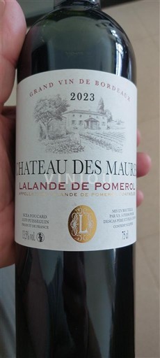 Bordeaux Lalande-de-Pomerol Château S Maurins 2023