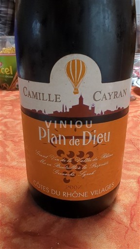 Valle del Ródano No especificado Camille Cayran Plan de Dieu 2007