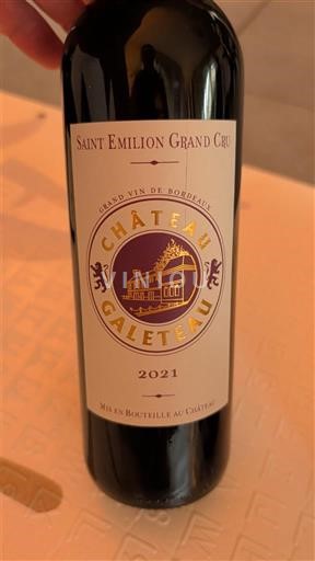 Burdeos Saint-Émilion Gran Cru Grand Cru Château Galeteau 2021