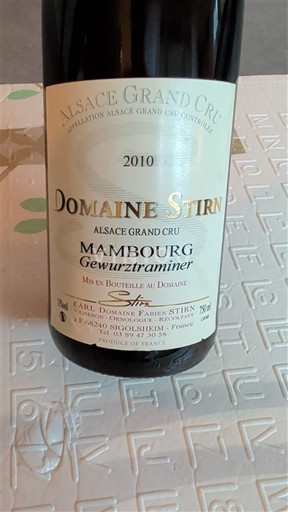 Alsace Unspecified Grand Cru Domaine Stirn Mambourg Gewurztraminer 2010