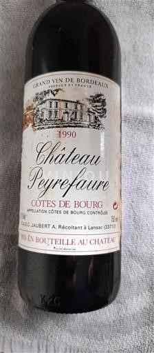 Burdeos Côtes-de-bourg Château Peyrefaure 1990