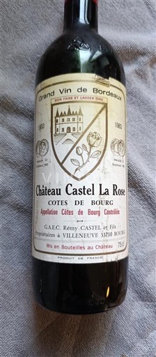 Burdeos Côtes-de-bourg Château Castel La Rose 1983