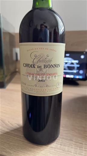 Bordéus Lussac-Saint-Émilion Château Croix de Bonnin 2003
