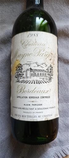 Burdeos Bordeaux Château Mayne Pargade 1988