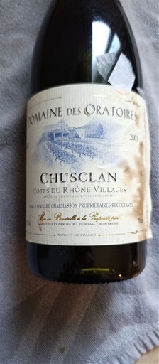 Rhônen laakso Määrittelemätön Domaine S Oratoires 2001