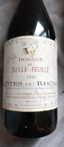 Rona dolina Côtes-du-Rhône Domaine Belle Feuille 2000