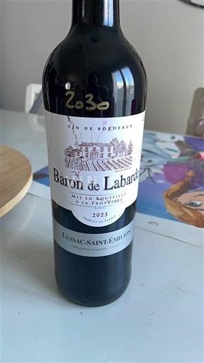 Bordéus Lussac-Saint-Émilion Baron de Labarthe 2023