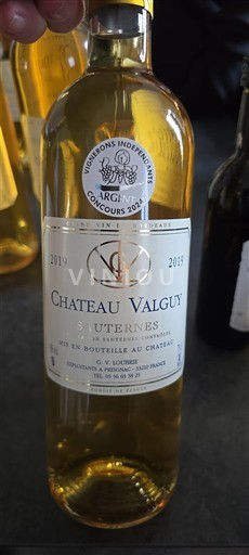 Bordéus Sauternes Château Valguy 2019