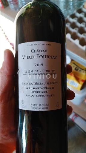 Bordéus Lussac-Saint-Émilion Château Vieux Fournay 2019