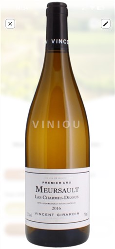 Borgogna Meursault Premier Cru Vincent Girardin Les Charmes-Dessus 2000