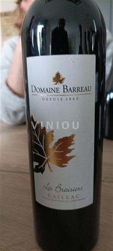 Sud-Ouest Gaillac Domaine Barreau Les Brasier 2018