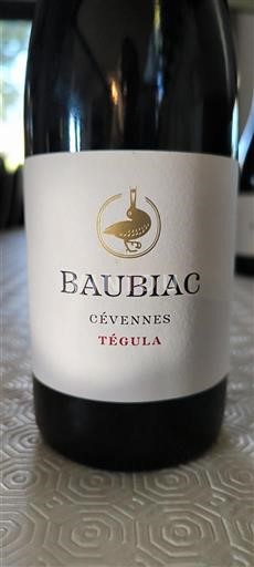 Wines Rouge sec Tégula Baubiac 2022 France Languedoc-Roussillon Cévennes IGP