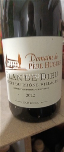 Rhônen laakso Côtes-du-rhône-villages Domaine Père Hugues Plan de Dieu 2022