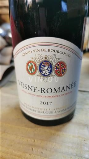 Burgundi Vosne-Romanée Robert Sirugue 2017
