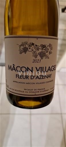 Burgundi Mâcon ja Mâcon-kylät Domaine Azenay Fleur d'Azenay 2021