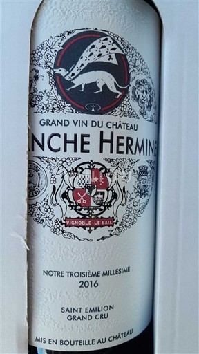 Bordeaux Saint-Émilion Grand Cru Grand Cru Blanche Hermine 2016