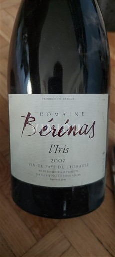Languedoc Nicht spezifiziert Domaine Bérenas l'Iris 2007