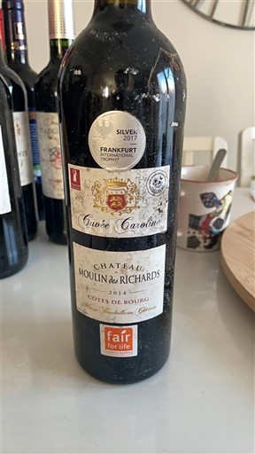 Burdeos Côtes-de-bourg Château Moulin & Richards Caroline 2014