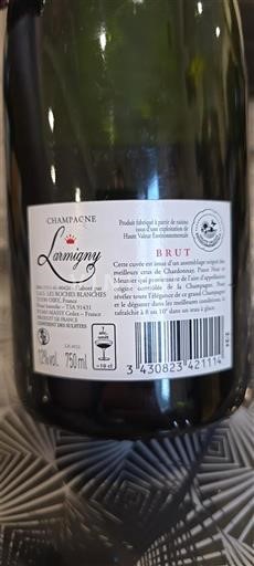 Champaña Champán Larmigny Sin añada