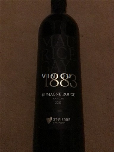 Wallis Chamoson Grand Cru Maurice Gay 1883 - humagne rouge 2022